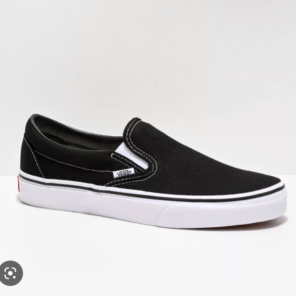 black slip on vans